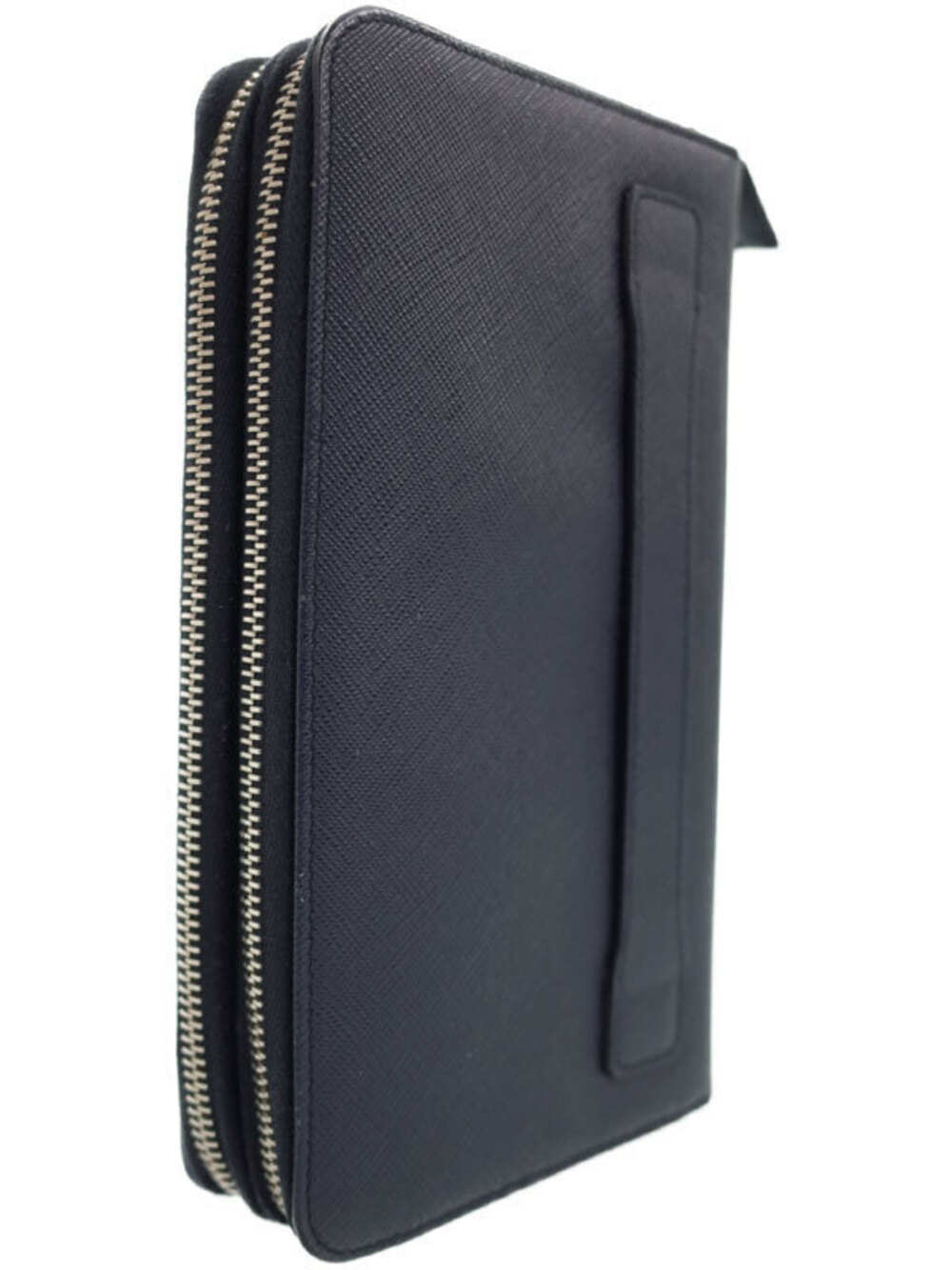 Prada Long Zipper Wallet Round Black